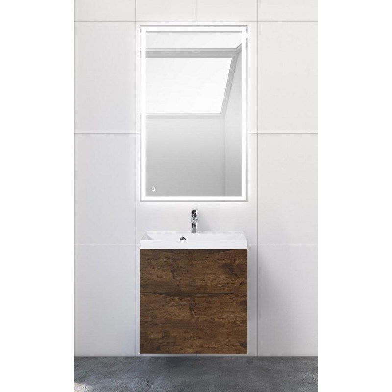 Тумба под раковину подвесная темный дуб 60см Belbagno MARINO-H60-600-2C-SO-RW-P
