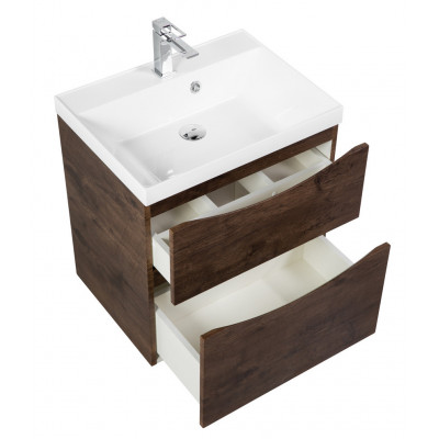 Тумба под раковину подвесная темный дуб 70см Belbagno MARINO-H60-700-2C-SO-RW-P