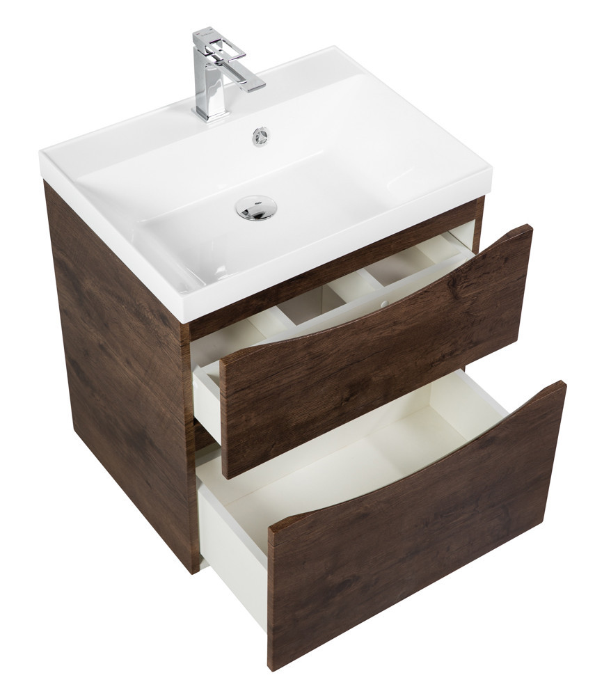 Тумба под раковину подвесная темный дуб 70см Belbagno MARINO-H60-700-2C-SO-RW-P