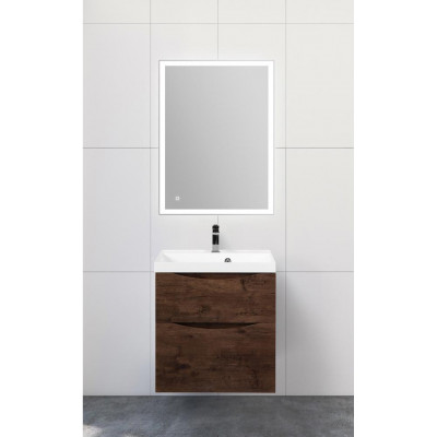 Тумба под раковину подвесная темный дуб 70см Belbagno MARINO-H60-700-2C-SO-RW-P