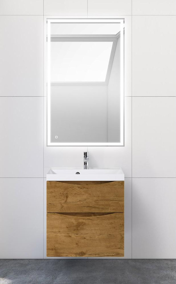 Тумба под раковину подвесная светлый дуб 70см Belbagno MARINO-H60-700-2C-SO-RN-P