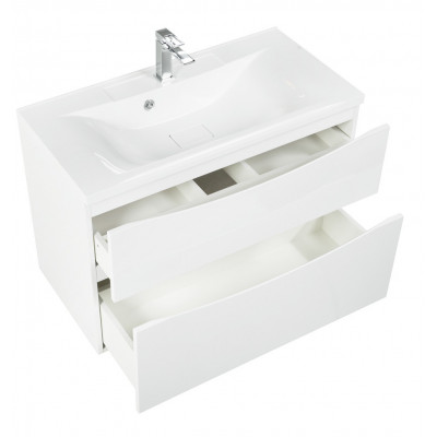 Тумба под раковину подвесная белая 90см Belbagno MARINO-H60-900-2C-SO-BL-P