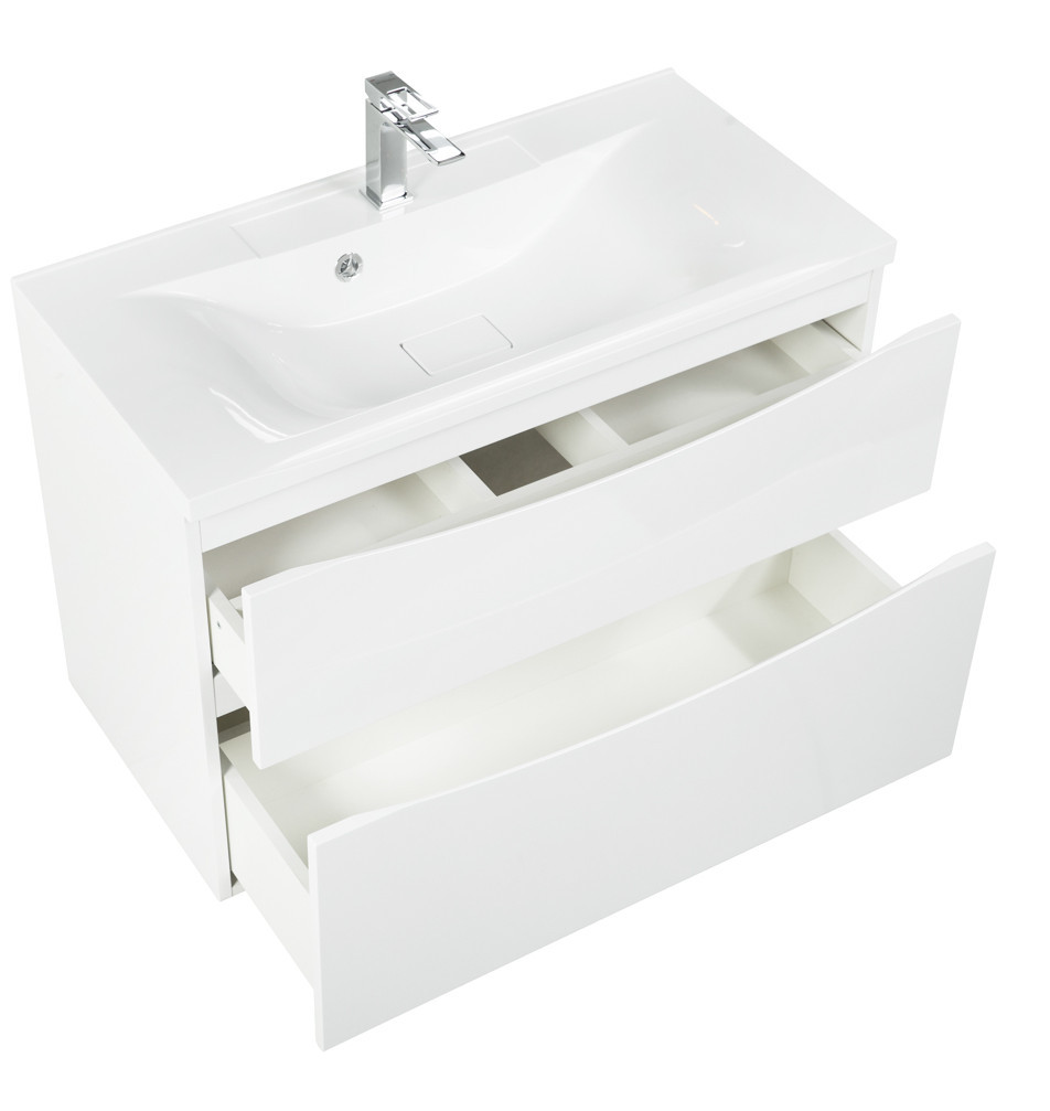 Тумба под раковину подвесная белая 90см Belbagno MARINO-H60-900-2C-SO-BL-P