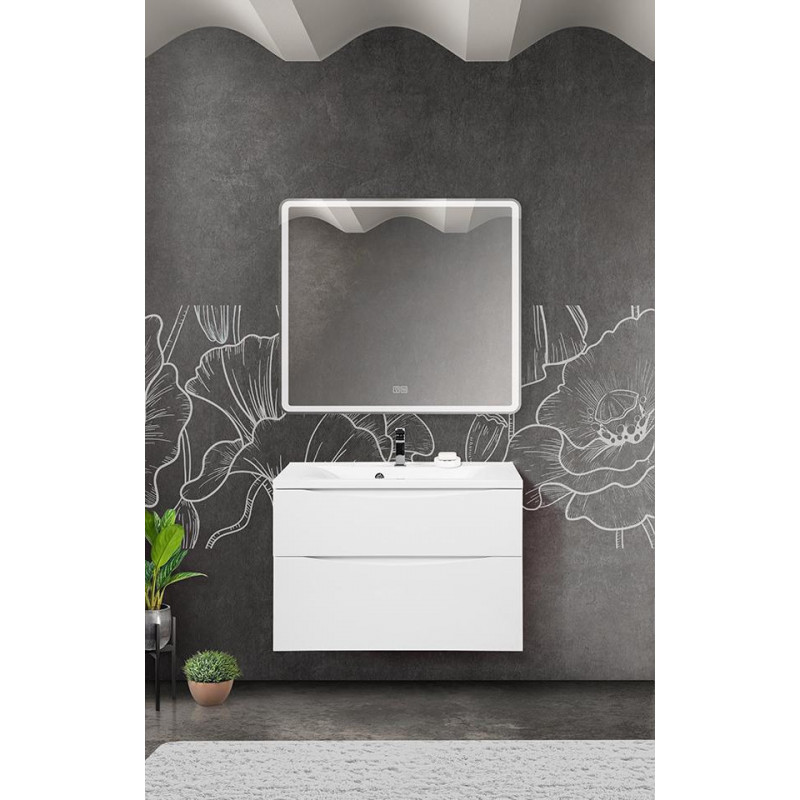 Тумба под раковину подвесная белая 90см Belbagno MARINO-H60-900-2C-SO-BL-P