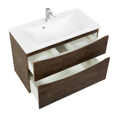 Тумба под раковину подвесная темный дуб 90см Belbagno MARINO-H60-900-2C-SO-RW-P