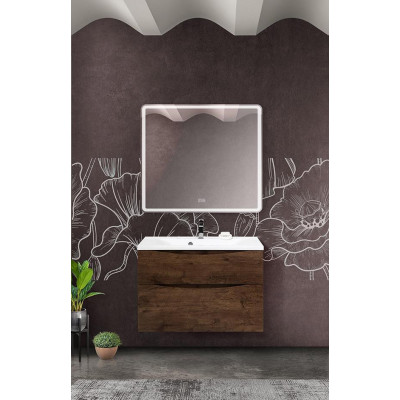 Тумба под раковину подвесная темный дуб 90см Belbagno MARINO-H60-900-2C-SO-RW-P