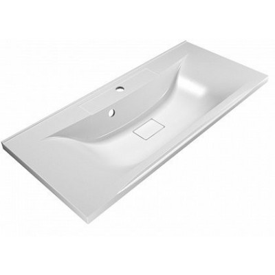 Раковина из литьевого мрамора встраиваемая белая 100x45см Belbagno BB1000/445-LV-MR-PR