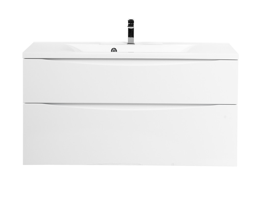 Тумба под раковину подвесная белая 100см Belbagno MARINO-H60-1000-2C-SO-BL-P
