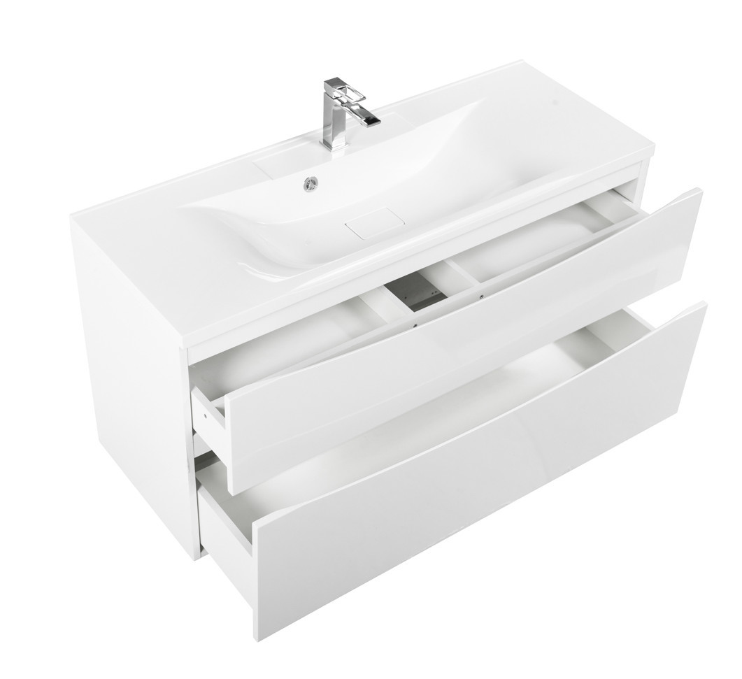 Тумба под раковину подвесная белая 100см Belbagno MARINO-H60-1000-2C-SO-BL-P