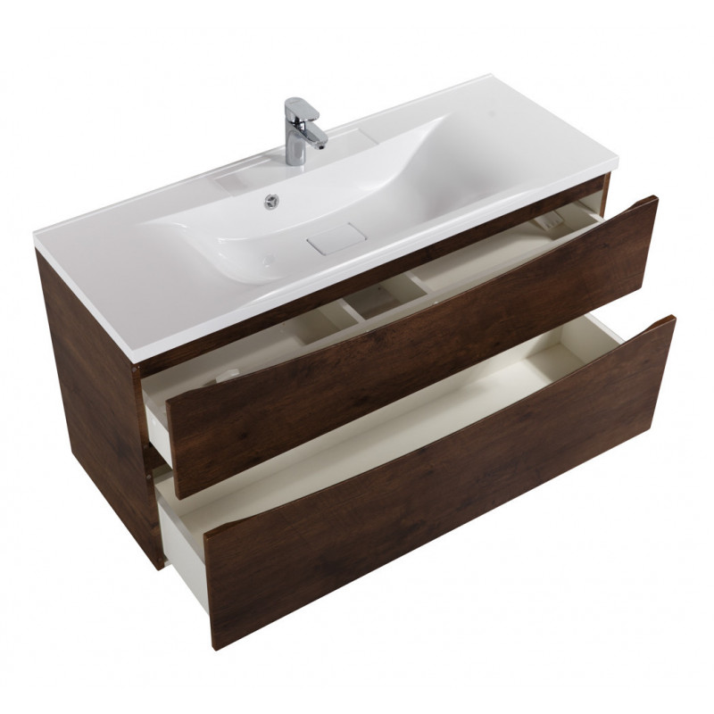 Тумба под раковину подвесная темный дуб 100см Belbagno MARINO-H60-1000-2C-SO-RW-P