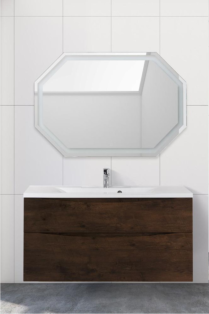 Тумба под раковину подвесная темный дуб 100см Belbagno MARINO-H60-1000-2C-SO-RW-P
