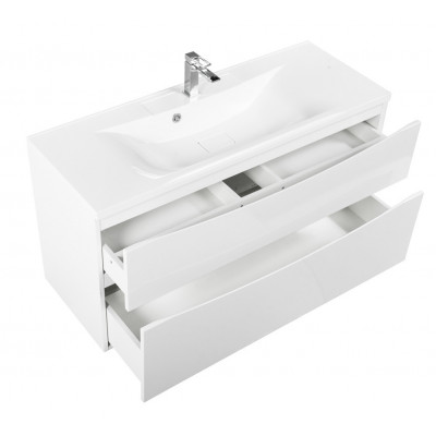 Тумба под раковину подвесная белая 110см Belbagno MARINO-H60-1100-2C-SO-BL-P