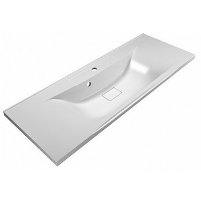 Раковина из литьевого мрамора встраиваемая белая 120x45см Belbagno BB1200/450-LV-MR-PR