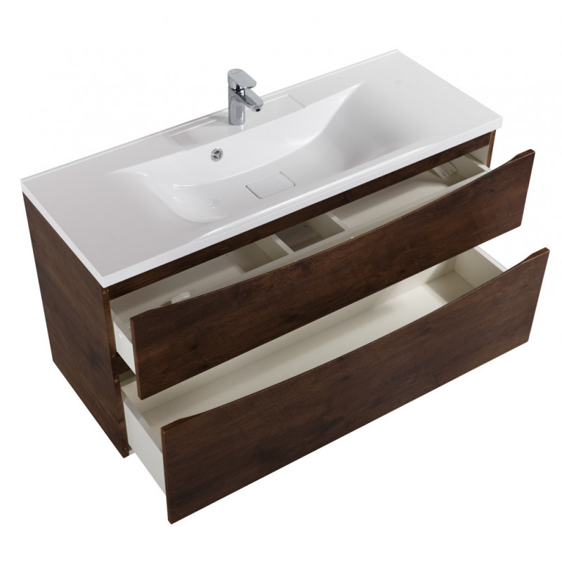 Тумба под раковину подвесная темный дуб 120см Belbagno MARINO-H60-1200-2C-SO-RW-P