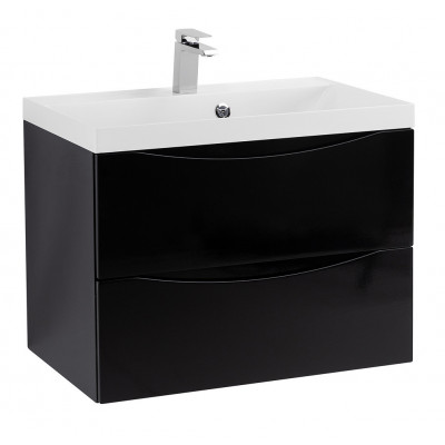 Тумба под раковину подвесная черная 60см Belbagno MARINO-600-2C-SO-NL-P