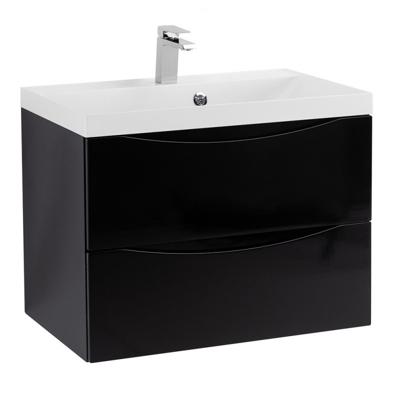 Тумба под раковину подвесная черная 60см Belbagno MARINO-600-2C-SO-NL-P