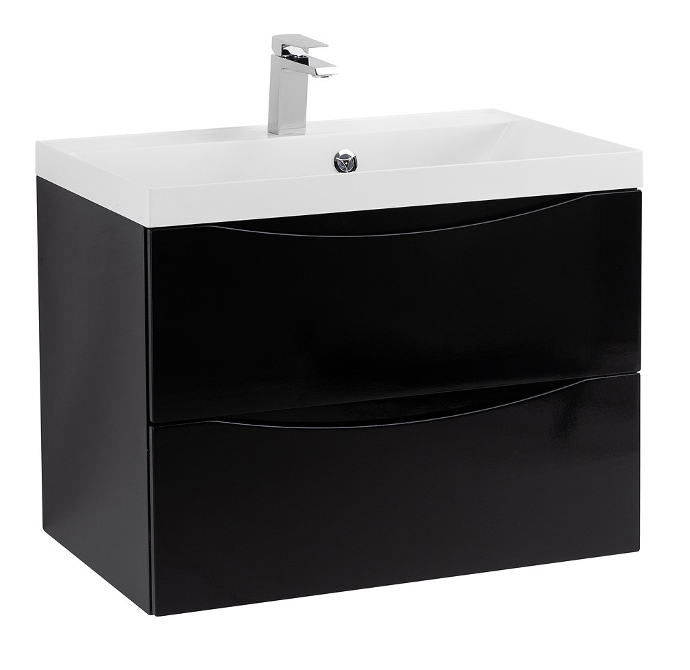 Тумба под раковину подвесная черная 60см Belbagno MARINO-600-2C-SO-NL-P