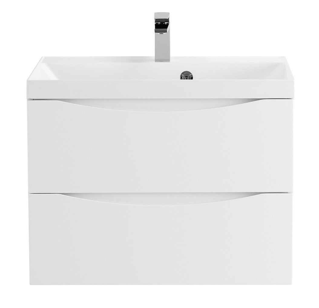 Тумба под раковину подвесная белая матовая 60см Belbagno MARINO-600-2C-SO-BO-P
