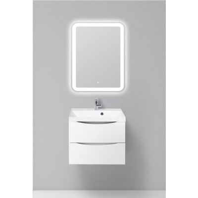 Тумба под раковину подвесная белая матовая 60см Belbagno MARINO-600-2C-SO-BO-P