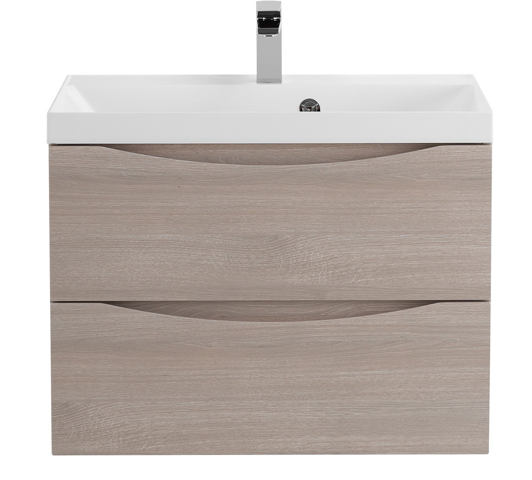 Тумба под раковину подвесная серое дерево 60см Belbagno MARINO-600-2C-SO-RG-P
