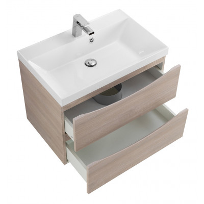 Тумба под раковину подвесная серое дерево 60см Belbagno MARINO-600-2C-SO-RG-P