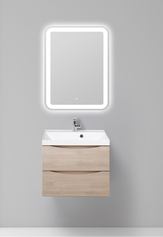 Тумба под раковину подвесная серое дерево 60см Belbagno MARINO-600-2C-SO-RG-P