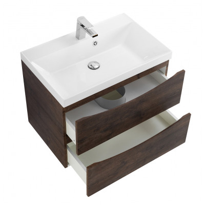 Тумба под раковину подвесная темный дуб 60см Belbagno MARINO-600-2C-SO-RW-P