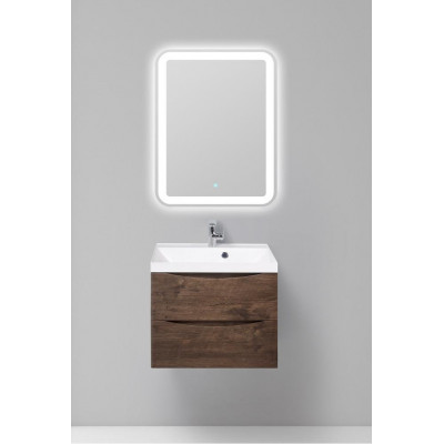 Тумба под раковину подвесная темный дуб 60см Belbagno MARINO-600-2C-SO-RW-P