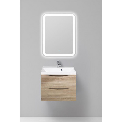 Тумба под раковину подвесная светлый дуб 60см Belbagno MARINO-600-2C-SO-WO-P