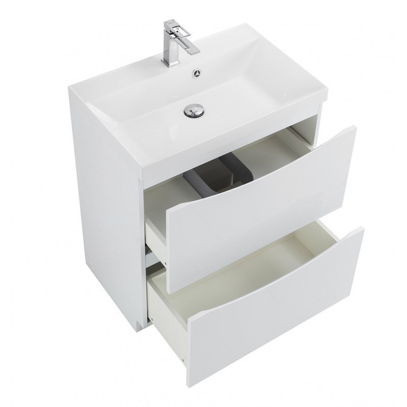 Тумба под раковину напольная белая 60см Belbagno MARINO-600-2C-PIA-BL-P