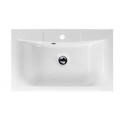 Раковина из литьевого мрамора встраиваемая белая 65x45см Belbagno BB650/450-LV-MR-PR