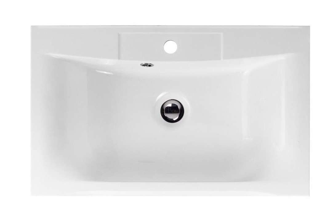Раковина из литьевого мрамора встраиваемая белая 65x45см Belbagno BB650/450-LV-MR-PR