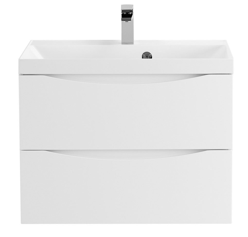 Тумба под раковину подвесная белая 70см Belbagno MARINO-700-2C-SO-BL-P