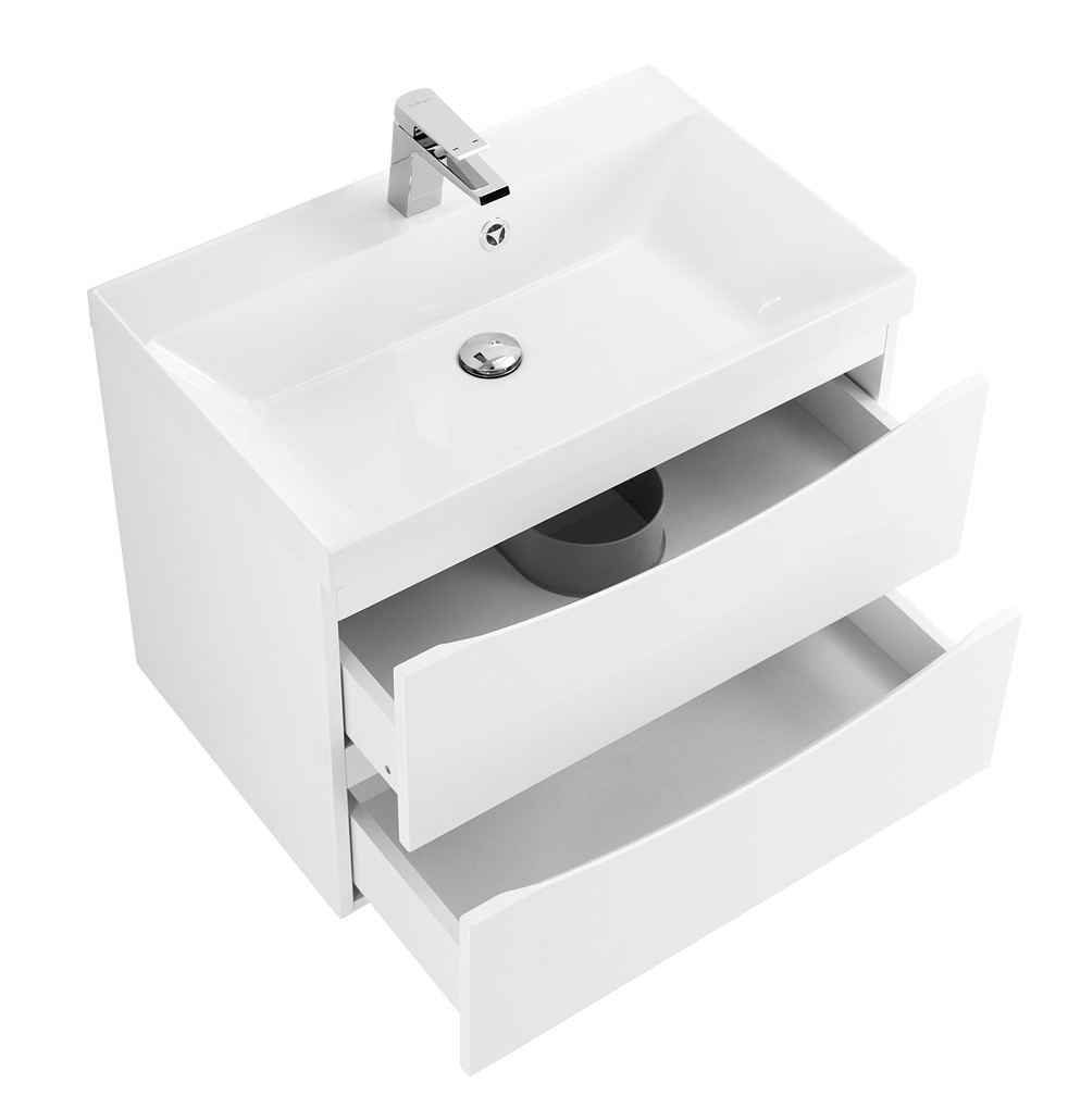 Тумба под раковину подвесная белая 70см Belbagno MARINO-700-2C-SO-BL-P