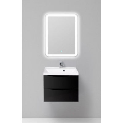 Тумба под раковину подвесная черная 70см Belbagno MARINO-700-2C-SO-NL-P