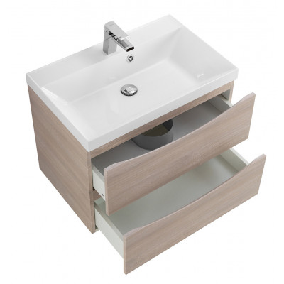 Тумба под раковину подвесная серое дерево 70см Belbagno MARINO-700-2C-SO-RG-P