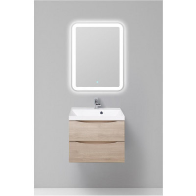 Тумба под раковину подвесная серое дерево 70см Belbagno MARINO-700-2C-SO-RG-P