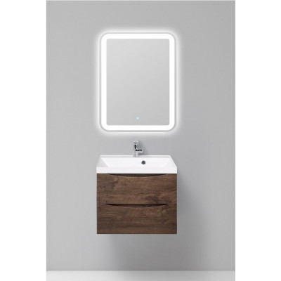 Тумба под раковину подвесная темное дерево 70см Belbagno MARINO-700-2C-SO-RW-P