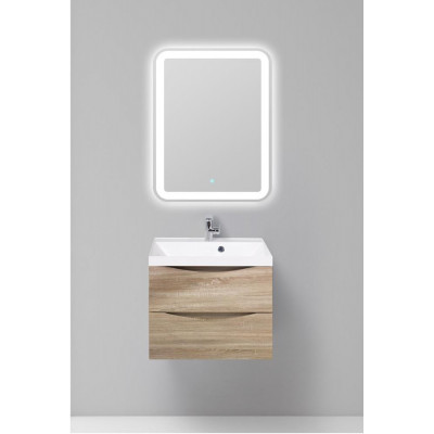 Тумба под раковину подвесная светлое дерево 70см Belbagno MARINO-700-2C-SO-WO-P