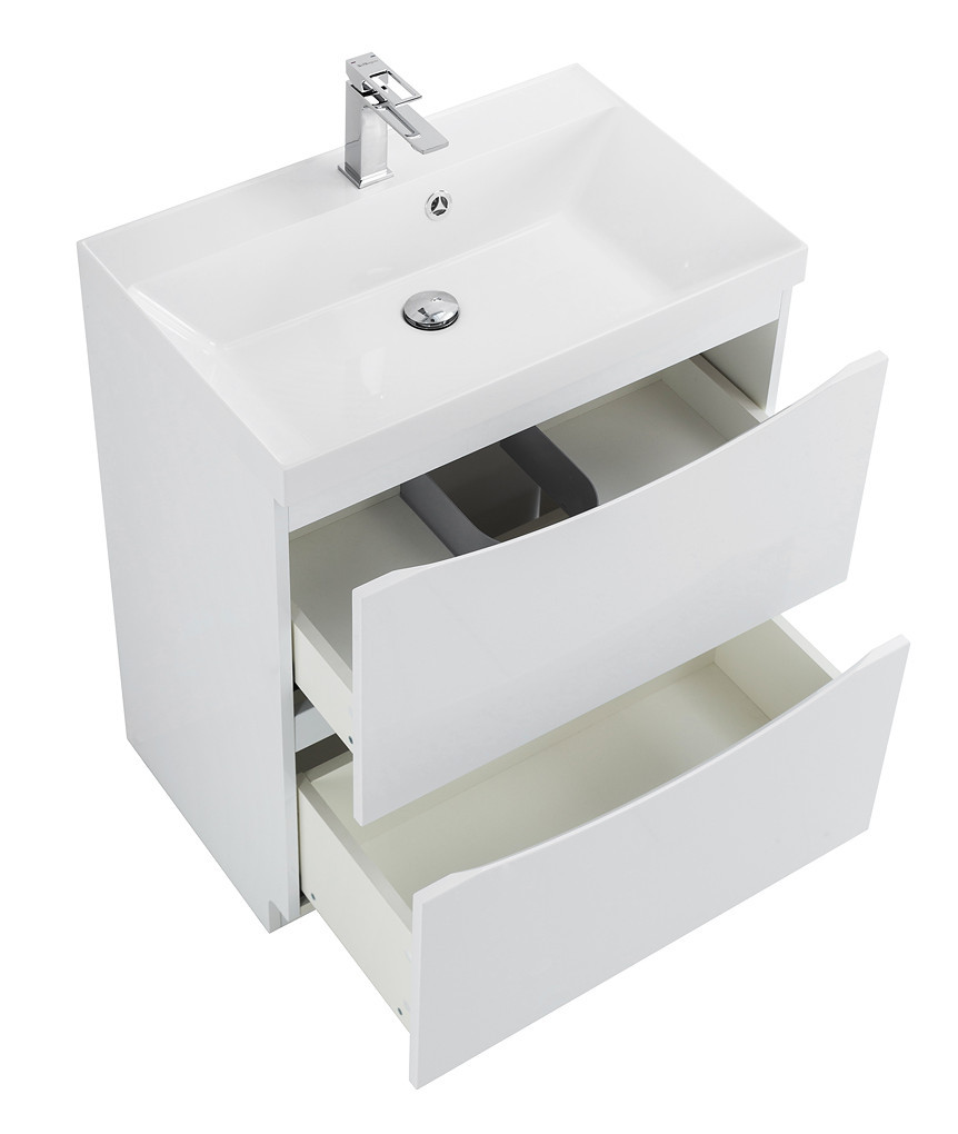 Тумба под раковину напольная белая 70см Belbagno MARINO-700-2C-PIA-BL-P