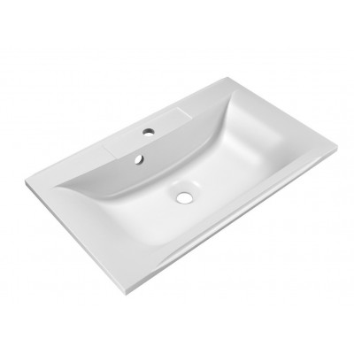 Раковина из литьевого мрамора встраиваемая белая 75x45см Belbagno BB750/450-LV-MR-PR
