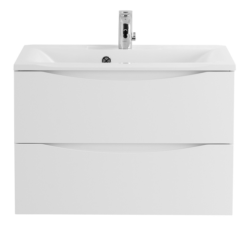 Тумба под раковину подвесная белая 75см Belbagno MARINO-750-2C-SO-BL-P