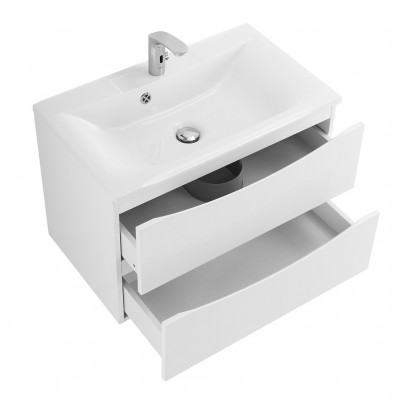 Тумба под раковину подвесная белая 75см Belbagno MARINO-750-2C-SO-BL-P