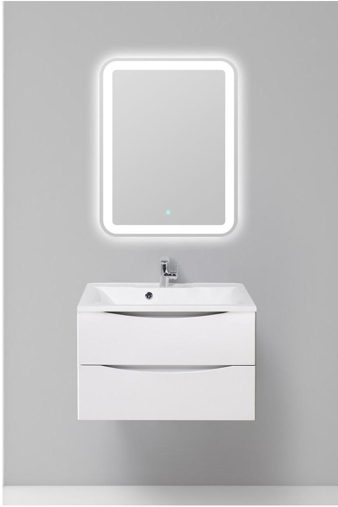Тумба под раковину подвесная белая 75см Belbagno MARINO-750-2C-SO-BL-P
