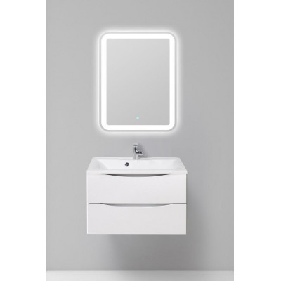 Тумба под раковину подвесная белая матовая 75см Belbagno MARINO-750-2C-SO-BO-P