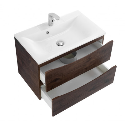 Тумба под раковину подвесная дуб темный 75см Belbagno MARINO-750-2C-SO-RW-P