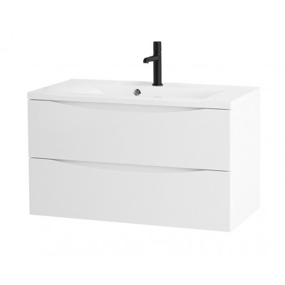 Тумба под раковину подвесная белая 80см Belbagno MARINO-800-2C-SO-BL-P