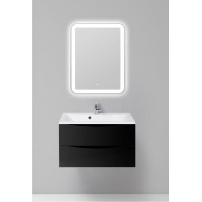 Тумба под раковину подвесная черная 80см Belbagno MARINO-800-2C-SO-NL-P