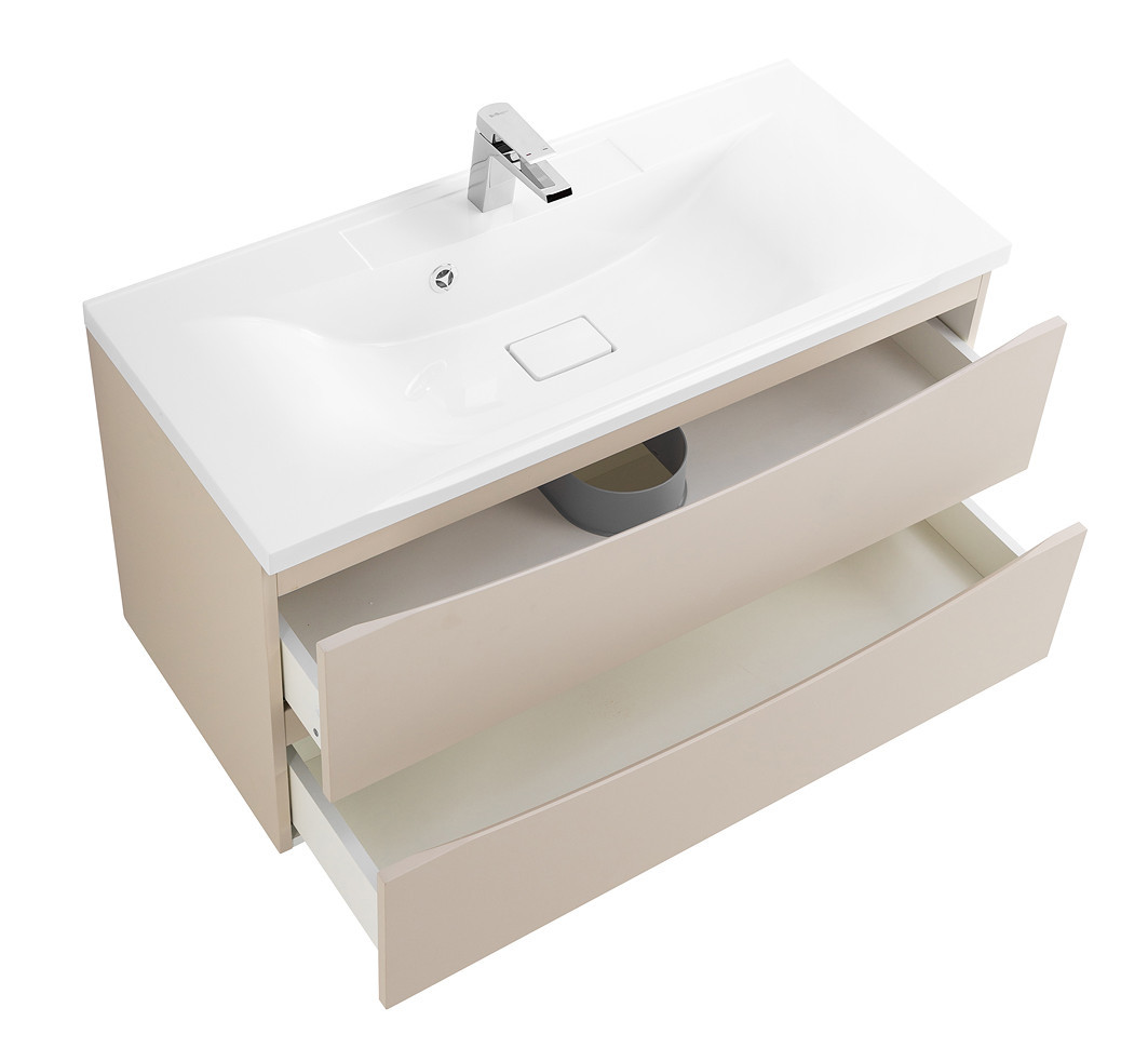 Тумба под раковину подвесная кремовая 80см Belbagno MARINO-800-2C-SO-CO-P