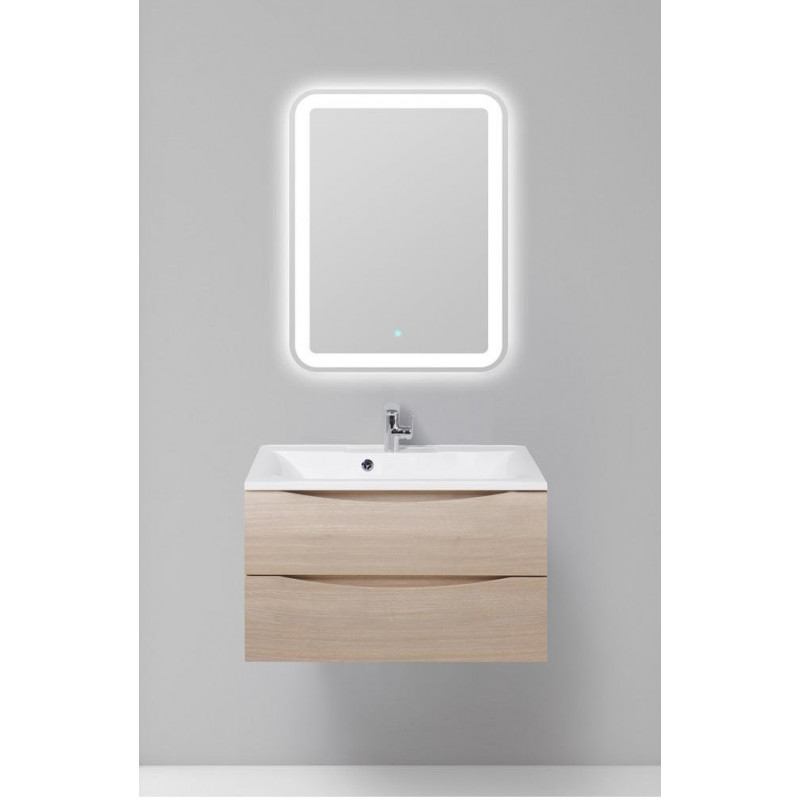 Тумба под раковину подвесная серое дерево 80см Belbagno MARINO-800-2C-SO-RG-P
